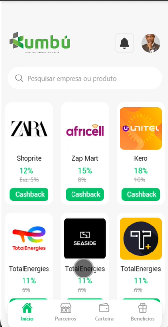 Aplicativo Cashback+